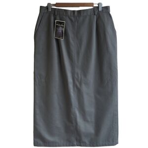 Vintage NWT cotton column skirt olive canvas denim sz 18